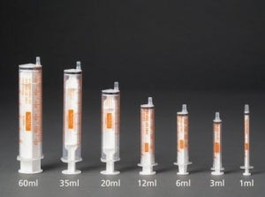 NeoMed, Inc. Clear Oral Syringes with Orange Gradient Markings - Oral Syringe, Clear, 1 mL - BC-S1EO