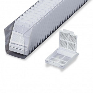 Simport Micromesh Biopsy Cassettes in QuickLoad Stack - Micromesh Cassette, Biopsy / Sleeve, Peach - M507-7SL