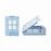 Simport Microscreen Biopsy Processing and Embedding Cassettes - CASSETTE, MICRO, BIOPSY, W/NYLON MESH, BLUE - M520-6