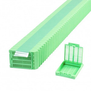 Simport Tissue Cassettes in QuickLoad Sleeves - SLIMSETTE II Tissue Cassettes in QuickLoad Sleeve, Green - M509-4T