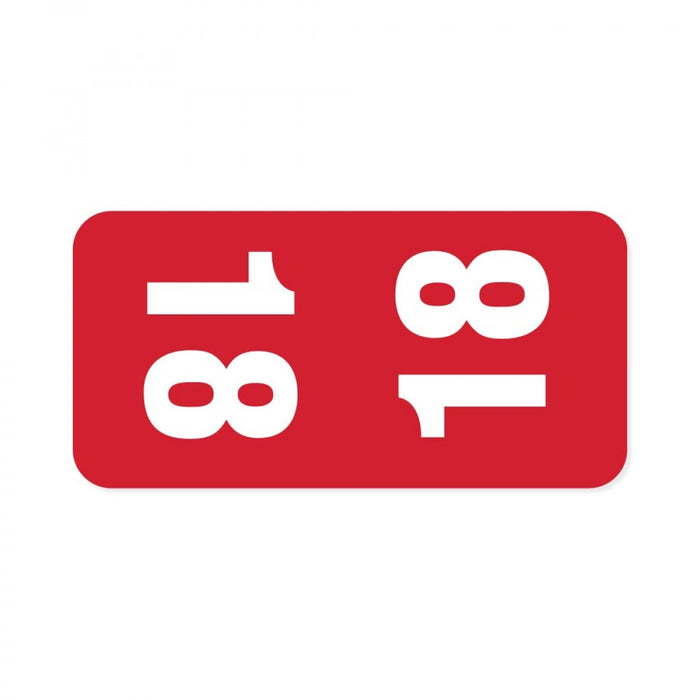 Color: Red Dimensions: 1/2" X 1" Before Folding Permanent Adhesive Quantity: 500/Pack