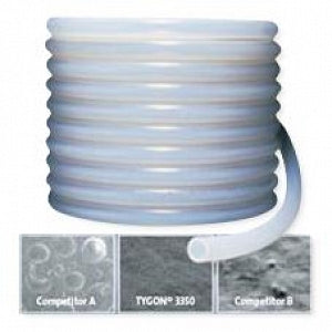 Saint-Gobain Tygon 3350 Sanitary Silicon Tubing - Tycon 3350 Sanitary Silicone Tubing, 1/16" I. D., 3/16" O. D., 50' L - ABW00003