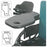Therafiin Molded Padded Flip-Away Half Trays - Trimline Half Tray with Cup Holder - 41366