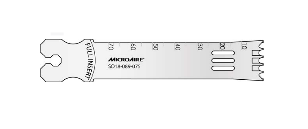Microaire Surgical Oscillating Blades - BLADEOSC, DUAL TOOTH, LG, 18MMX75MMX0.89MM - SO18-089-075