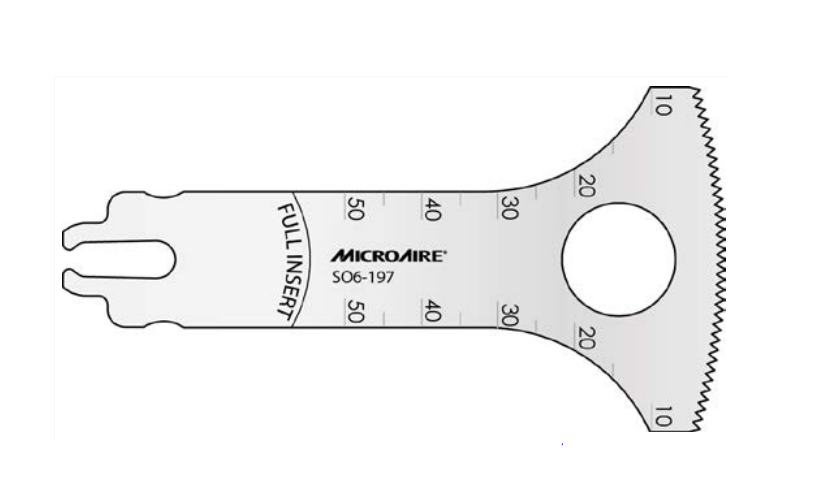 Microaire Surgical Oscillating Blades - BLADE, SAW, OSC, SYST 6, 48.5MMX61MMX1.08MM - SO6-197