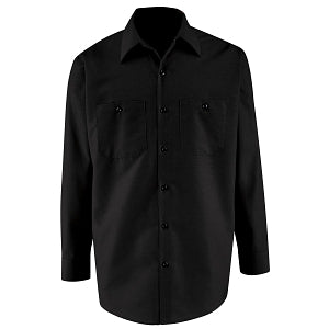 VF Imagewear Long Sleeve Industrial Work Shirts - Men's 65% Poly/35% Cotton Long-Sleeve Industrial Work Shirt, Black, Size XL - SP14BKXL