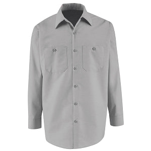 VF Imagewear Long Sleeve Industrial Work Shirts - Men's 65% Poly/35% Cotton Long-Sleeve Industrial Work Shirt, Silver Gray, Size XL - SP14SVXL