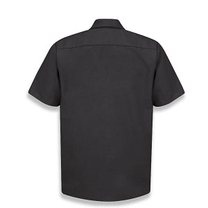 Vf Workwear-Div / Vf Imagewear (W) Short Sleeve Industrial Solid Work Shirts - Men's Short-Sleeve Industrial Solid Work Shirt, 65% Polyester/35% Cotton, Black, Size 2XL - SP24BKXXL