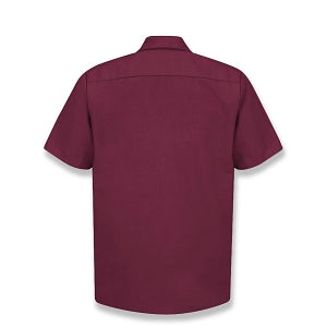 Vf Workwear-Div / Vf Imagewear (W) Short Sleeve Industrial Solid Work Shirts - Men's Short-Sleeve Industrial Solid Work Shirt, 65% Polyester/35% Cotton, Burgundy, Size M - SP24BYM