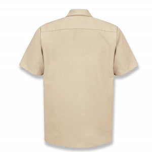 Vf Workwear-Div / Vf Imagewear (W) Short Sleeve Industrial Solid Work Shirts - Men's Short-Sleeve Industrial Solid Work Shirt, 65% Polyester/35% Cotton, Light Tan, Size M - SP24LTM