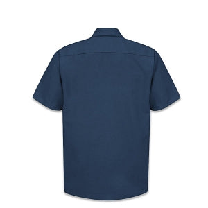Vf Workwear-Div / Vf Imagewear (W) Short Sleeve Industrial Solid Work Shirts - Men's Short-Sleeve Industrial Solid Work Shirt, 65% Polyester/35% Cotton, Navy, Size M - SP24NVM