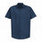 Vf Workwear-Div / Vf Imagewear (W) Short Sleeve Industrial Solid Work Shirts - Men's Short-Sleeve Industrial Solid Work Shirt, 65% Polyester/35% Cotton, Navy, Size 2XL Long - SP24-NAVY-XXL-LONG