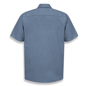 Vf Workwear-Div / Vf Imagewear (W) Short Sleeve Industrial Solid Work Shirts - Men's Short-Sleeve Industrial Solid Work Shirt, 65% Polyester/35% Cotton, Postman Blue, Size L - SP24PBL