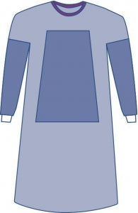 Medline Nonsterile Fabric-Reinforced Eclipse Gowns - Fabric-Reinforced Gown, Size XL - SPT-2102CS
