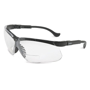 Sperian Protection Uvex Genesis Reading Magnifier Glasses - Genesis Reading Protection Glasses, Black Frame, Clear Lens, +2.0 Magnifier - S3762