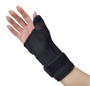 S2S Global Black Foam Wrist & Thumb Splints - Black Foam Wrist and Thumb Splint, Right, Size S - 1130RSPP
