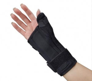 S2S Global Black Wrist Splints - Black D-Ring Wrist Splint, Left, Size XS - 1133LXSPP