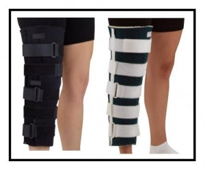 S2S Global Knee Immobilizers - Contoured Knee Immobilizer, Black, 24" Long - 1169PP