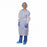 S2S Global Polyethylene-Coated Cover Gowns - Polyethylene-Coated Cover Gown with Half-Back and Knit Cuffs, Blue, Size XL - 2325
