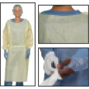 S2S Global Over-The-Head Poly Cover Gowns - Over-The-Head Polyethylene-Coated Cover Gown, Blue, Size XL - 2368