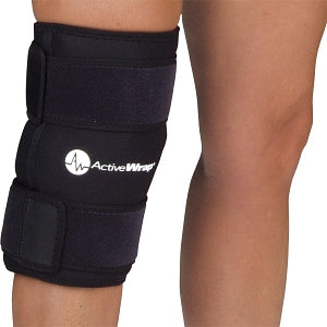 DeRoyal ActiveWrap Thermal Supports - ActiveWrap Post-Op Cryotherapy Knee Wrap, Holds 4 Ice Packs, Size S / M - 9373-04