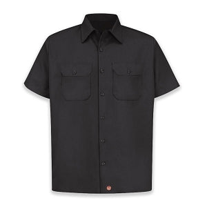 Vf Workwear-Div / Vf Imagewear (W) Short Sleeve Utility Work Shirt - Unisex Short-Sleeve Utility Work Short, Black, Size M - ST62BKM
