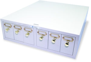 Statlabs Medical Products Slide Vault Metal Slide Storage - SLIDE VAULT, METAL, 6 DRAWER - SVFS-6D