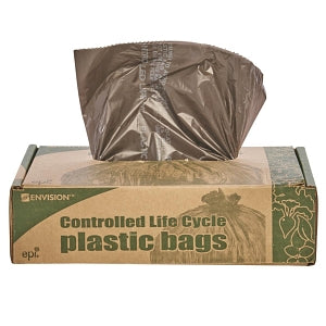 Stout Controlled Life-Cycle Plastic Trash Bags - Controlled Life-Cycle Plastic Trash Bag Liners, Brown, 20-30 gal., 0.8 mil, 30" x 36" - G3036B80