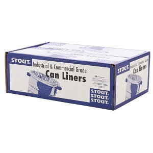 Stout Industrial-Commercial Grade Trash Can Liners - 100% Recycled Plastic Trash Bag Liners, Brown / Black, 60 gal., 1.5 mil, 36" x 58" - T3658B15