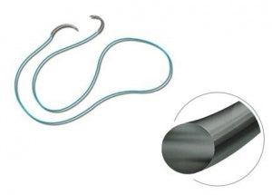 Surgical Specialties Black Monofilament Nylon Sutures - Precision Reverse Cutting Black Nylon Monofilament Suture, Size 5-0, 18" - 1283B