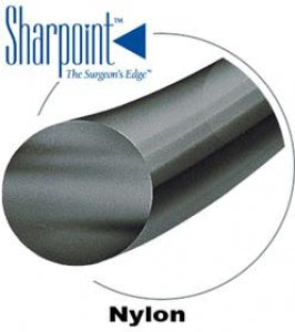 Surgical Spec Sharpoint Nylon Cosmetic Surgery Suture - Sharpoint Nylon Black Suture, 6-0, 18", DermaGlide - AD-1698
