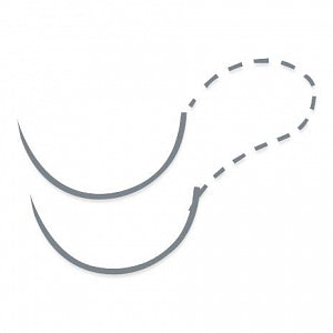 Surgical Specialties PDO Violet Monofilament Sutures - PDO Violet Absorbable Suture with 17 mm 1/2 Circle Taper Point RB-1 Needle, 75 cm Long, Size 5-0, Double Armed - R320N
