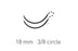 Surgical Specialties Monoderm Diamond Point Precision Sutures - Monoderm Bidirectional Undyed Absorbable Suture with 18 mm 3/8 Circle Reverse Cutting Needle, 30 x 30 cm Long, Size 3-0 - YA-1021Q