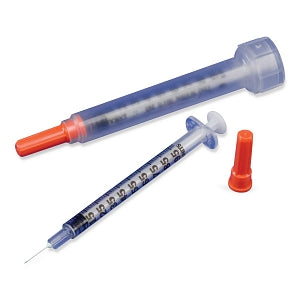 Cardinal Health Rigid Pack Insulin Syringes - 1 mL Insulin Syringe with Regular Tip, No Needle - 8881501384