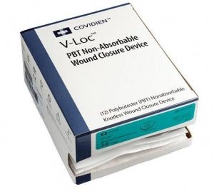 Medtronic USA V-LOC 90 Absorbable Sutures - V-LOC 90 Absorbable Suture, Size 3-0, 12", P-12 Needle - VLOCM0014