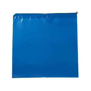 Medline Drawstring / Drawtape Container Liners - Drawcord Bag, Blue, 38" x 38", 1.5 Mil - SYP383815LB