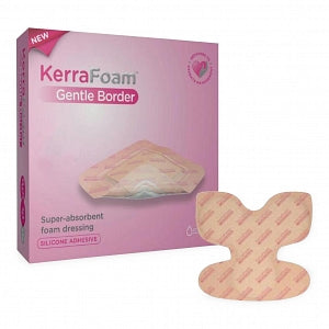 Systagenix KerraFoam Gentle Border Silicone Heel Dressing - DRESSING, KERAFOAM, GENTL, BORD, HEEL, 10X9IN - CWL1024