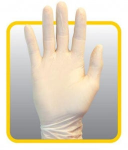 Safety Zone Powder-Free Natural Latex Gloves - Powder-Free Polymer Coated Latex Exam Glove, 5 Mil, Size S - GRPR-SM-1-T