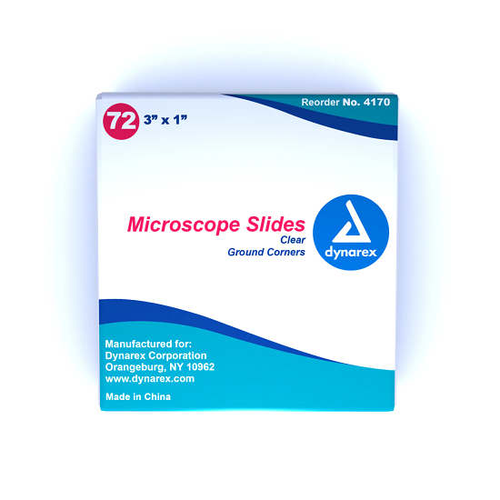 Dynarex Microscope Slides - Clear Glass Microscope Slides, 3" x 1" - 4170