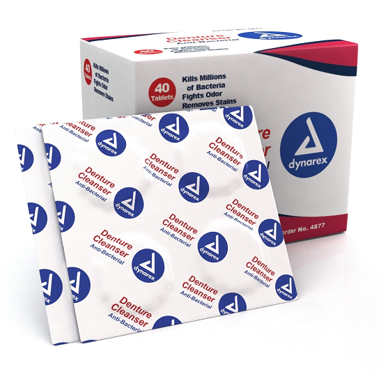 Dynarex Denture Antibacterias Tablets - TABLET, DENTURE, GROUP OF 4 - 4877