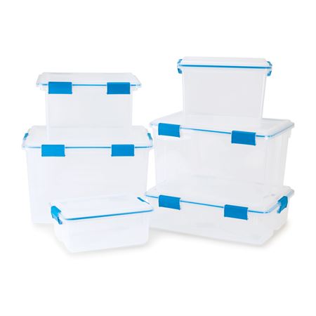Sealed Storage Container 37qt / 35L - 7"W x 24"L x 8"H