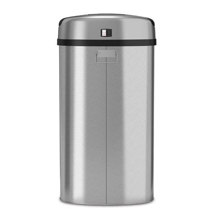13gal Stainless Steel Waste Can Semi Round - 14.13"W x 12.63"D x 26.75"H