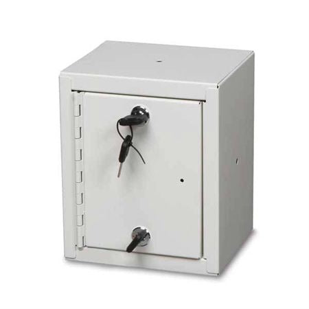 Single Door / Double Lock Narcotics Cabinet Baked Enamel - 8.75"W x 6"D x 7.25"H