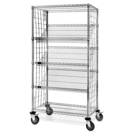 Slant Rack Wire Shelving Slant Rack Wire Shelving - 48"W x 18"D x 69"H (height includes wheels)