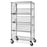 Slant Rack Wire Shelving Slant Rack Wire Shelving - 48"W x 18"D x 69"H (height includes wheels)