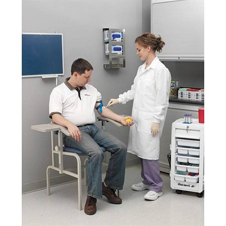 Slanted Arm Blood Draw Chair Optional Drawer for ML10510 - 8"W x 18"D x 4"H