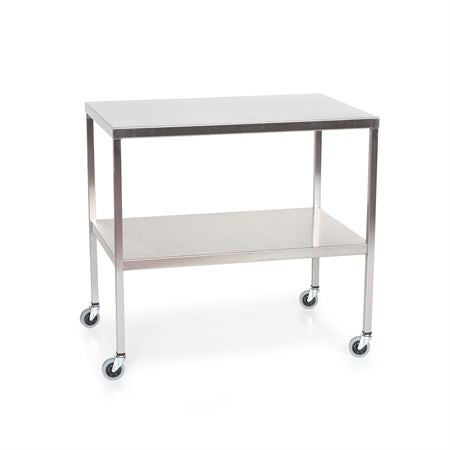 Stainless Steel Instrument Table with Shelf 60"L x 24"W x 34"H