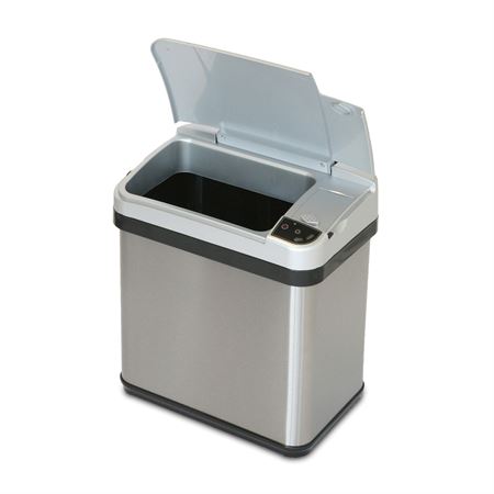 Stainless Steel Waste Can 2.5gal - 10.3"W x 6.95"D x 11.65"H