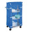Linen Cart with Cover 22.25"W x 51.375"L x 45.5"H - 5" casters (2 fixed, 2 swivel)