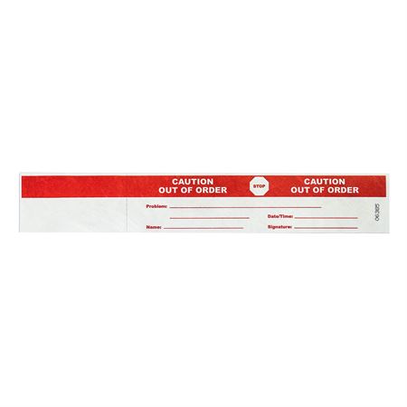 Status Identification Bands Hold" - FL Yellow - 12"W x 2"H